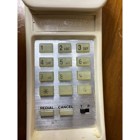 Southwestern Bell System Trimline Touchtone Phone 2-Tone Yellow White Working - Picture 6 of 9